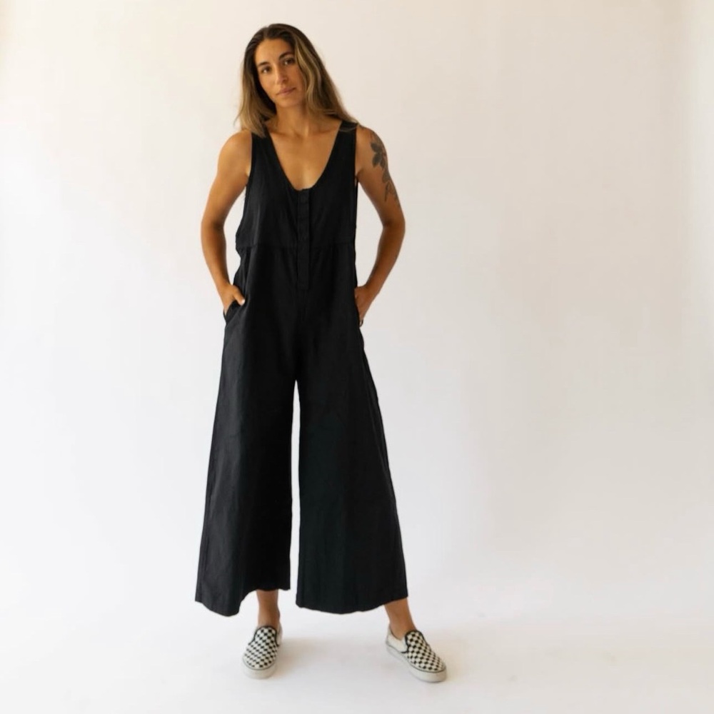 Longway Sunset Linen Jumper | Olive | Small - Picture 7 of 9
